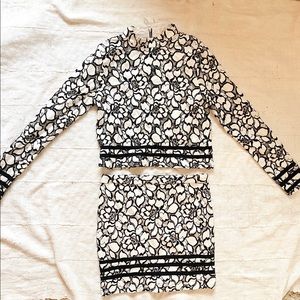 ENDLESS ROSE | BLACK AND WHITE FLORAL MATCHING SET